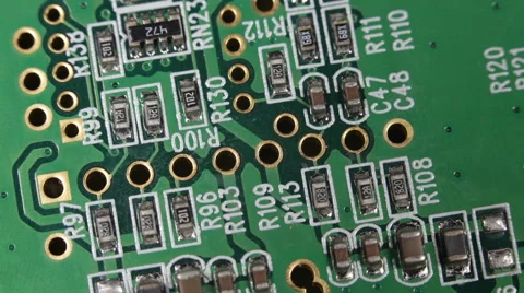 Futuristic Circuit Board Connect Server Conductors Future Web Networking Contact Stock Footage 44354944