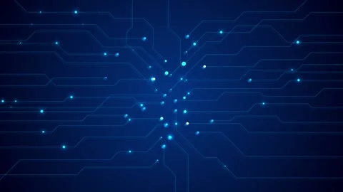 Futuristic Circuit Board Data Connection Technology Background Stock Footage 341364652