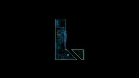 Futuristic Circuit Board with Neon Blue Digital Patterns and Geometric Shapes 스톡 동영상 341918026