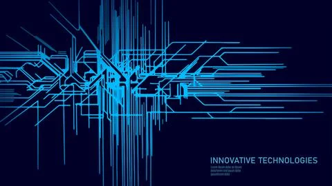 Futuristic circuit board pattern. Digital lines and electronic connections Stock Illustration