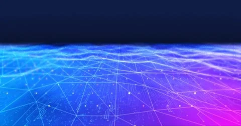 Futuristic Circuit Board Render With Bokeh Effects Stock Illustration