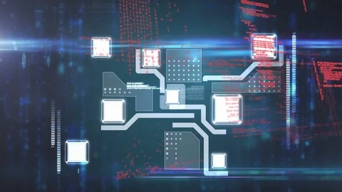 Futuristic circuit Stock Footage 107677955