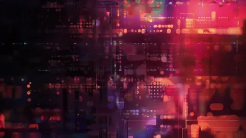 Futuristic Circuit Glow Glitch Background Seamless Loop Vidéo 328274652
