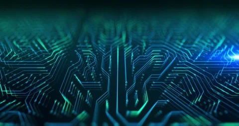 Futuristic  circuit pattern abstract background footage. Stock Footage 87160528