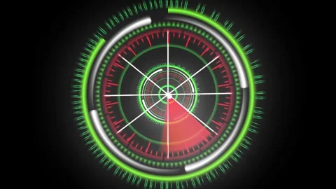 Futuristic circular display animation glowing neon elements HUD interface a.. Stock Footage 321445042