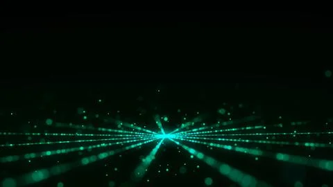 Futuristic of circular flow of particles. Digital cyberspace. Network conne.. Stock Illustration