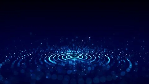 Futuristic of circular flow of particles Stock Illustration