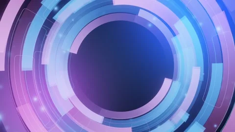 Futuristic Circular Geometric Digital Art Stock Footage 277532747