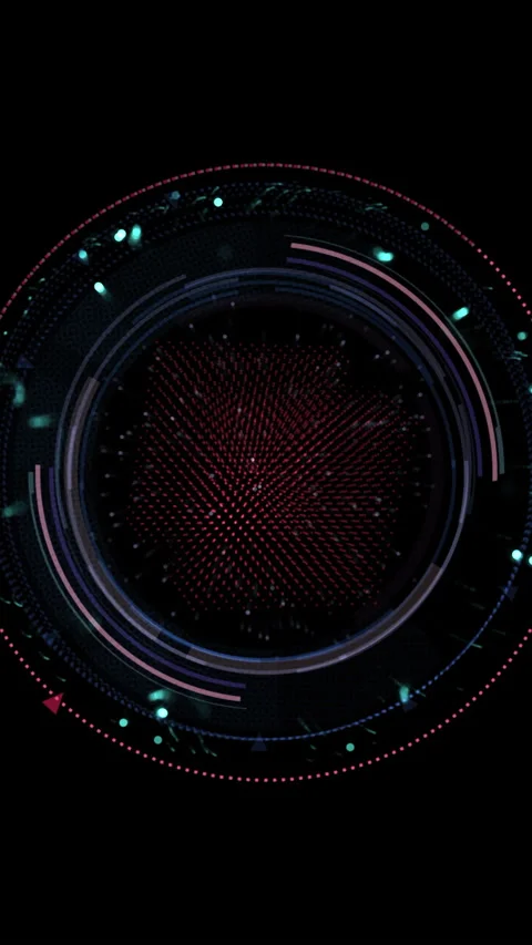 Futuristic circular hud user interface animation Stock Footage 342249441