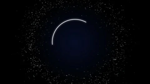 Futuristic Circular Light Arc with Particle Field Видео 336670008