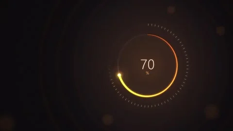 Futuristic Circular Loading Bar Progress Indicator Animation Vidéo 347869672