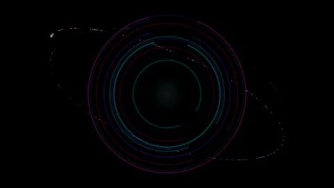 Futuristic Circular Loading HUD Animation on a Black Background Stock Footage 339925672