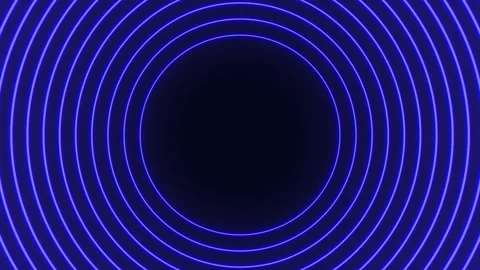 Futuristic circular pattern overlapping blue lines in a circular formation Stock Footage 263808298
