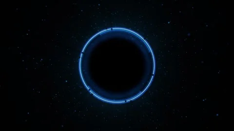 Futuristic Circular Scanner HUD Digital Control Interface Video stock 341365695