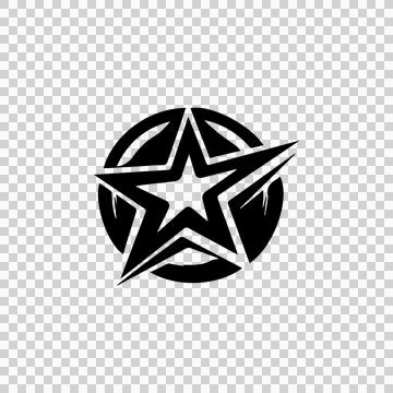 Futuristic Circular Star Logo Design Stock Illustration