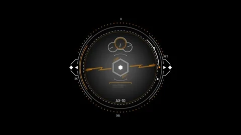 Futuristic Circular Targeting Sight With Hexagonal Reticle Dynamic Horizon Vidéo 341516627