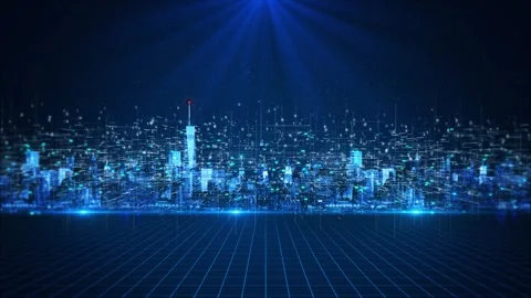 Futuristic city , Artificial intelligence, Internet of things Worldwide Web Stock Footage 278792410