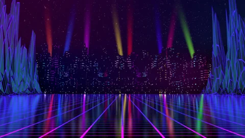 Futuristic City Background Stock Footage 234229888