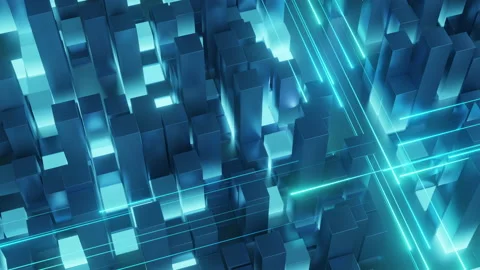 Futuristic City big data speed internet background Stock Footage 233312565