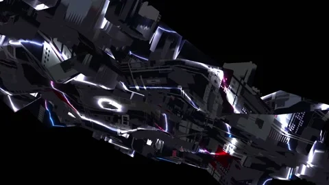 A futuristic city built in outer space far from Earth. Stock Footage 168062959