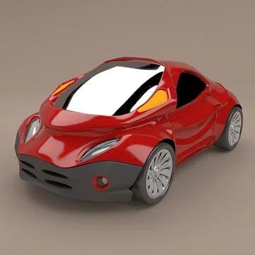 Futuristic city car concept 3D Model