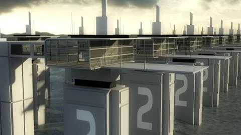 Futuristic city Stock Illustration