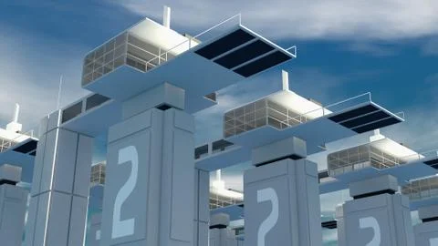 Futuristic city Stock Illustration