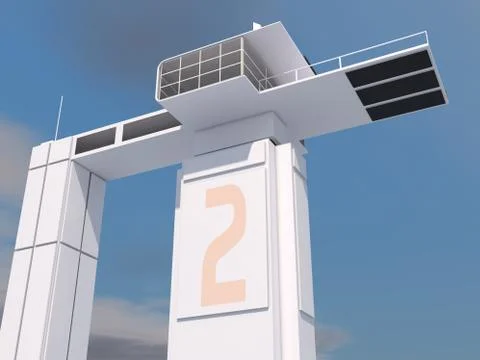 Futuristic city Stock Illustration