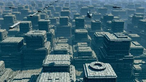 Futuristic city Stock Illustration