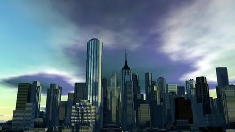 Futuristic city Stock Illustration