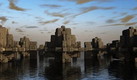 Futuristic city Stock Illustration