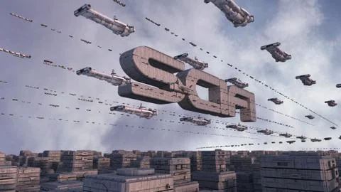 Futuristic city Stock Illustration