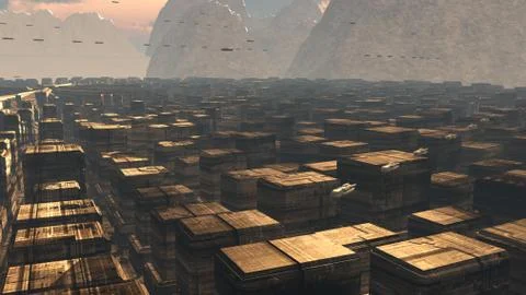 Futuristic city Stock Illustration