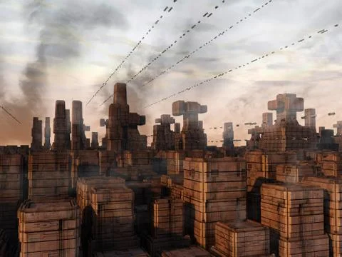 Futuristic city Stock Illustration
