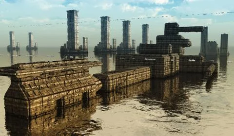 Futuristic city Stock Illustration