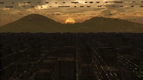 Futuristic city Stock Illustration