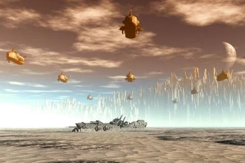 Futuristic city Stock Illustration