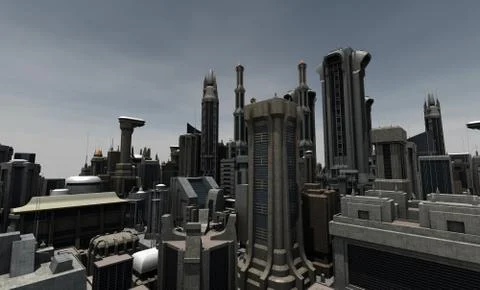 Futuristic city Stock Illustration