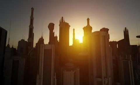 Futuristic city Stock Illustration