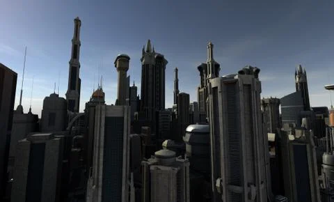 Futuristic city 스톡 일러스트