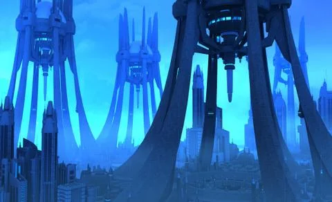Futuristic city Illustrazione stock