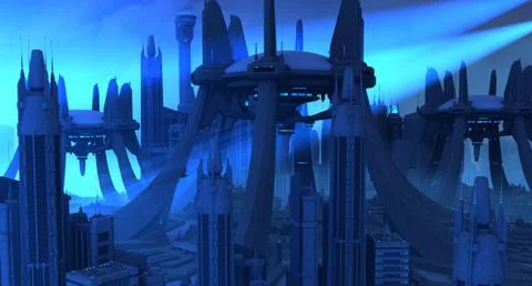 Futuristic city Stock-Illustration