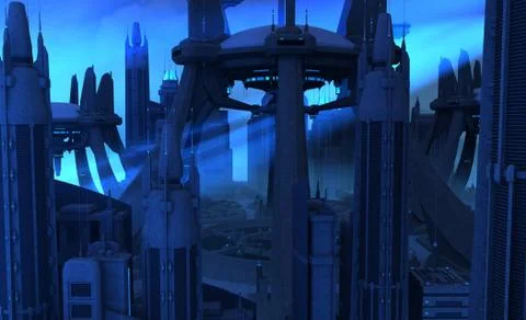 Futuristic city Stock-Illustration