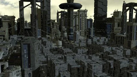 Futuristic city Stock Illustration