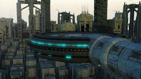 Futuristic city Stock Illustration