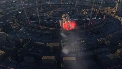 Futuristic city Stock Illustration