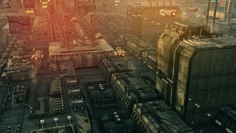 Futuristic city Stock Illustration