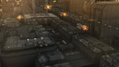 Futuristic city Stock Illustration