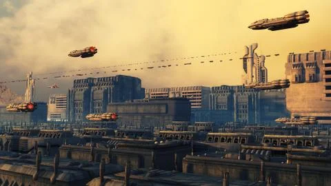 Futuristic city Stock-Illustration