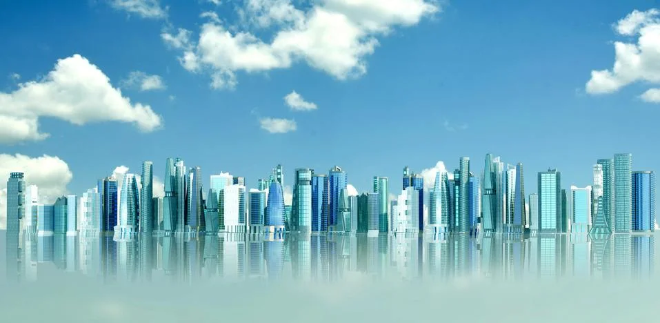 Futuristic city Stock Illustration